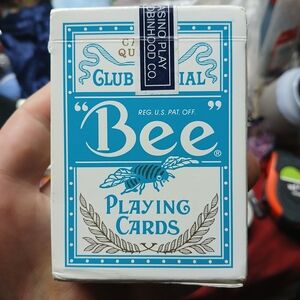 Playing Cards - Turquoise Blue Deck Bee